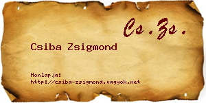 Csiba Zsigmond névjegykártya