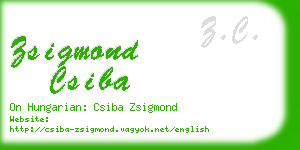 zsigmond csiba business card